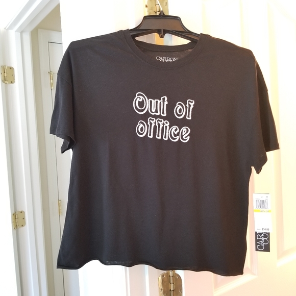 Carbon Copy T Shirt Out of Office Black M - Picture 3 of 7